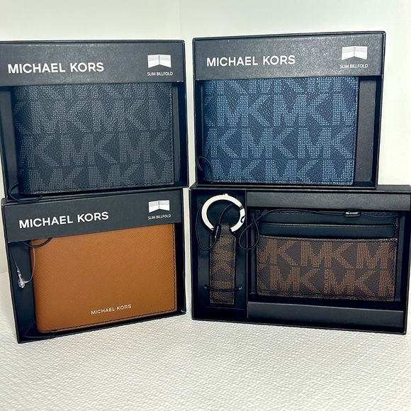Choose one NWT  Men`s Jet Set Slim Billfold Leather Wallet with Gift Box pick 1 - Picture 3 of 15
